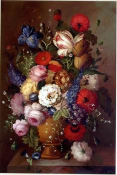 Floral, beautiful classical still life of flowers.073